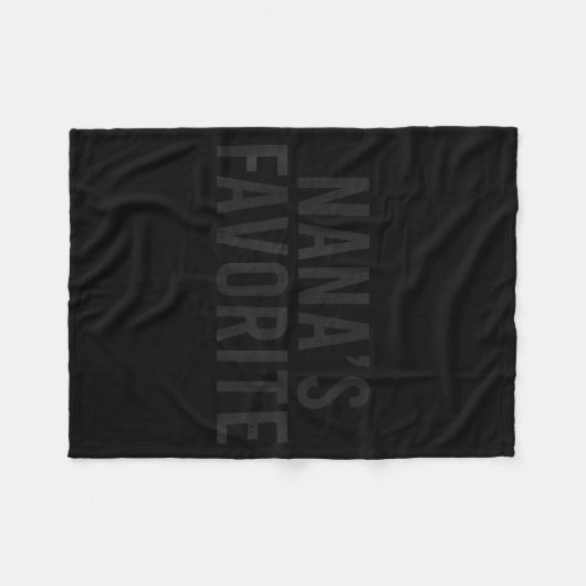 Nana's Favorite Family Baby Granhild Quote  Fleece Deken (Voorkant (Horizontaal))