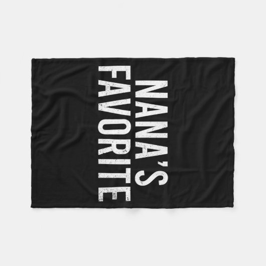 Nana's Favorite Family Baby Granhild Quote  Fleece Deken (Voorkant (Horizontaal))