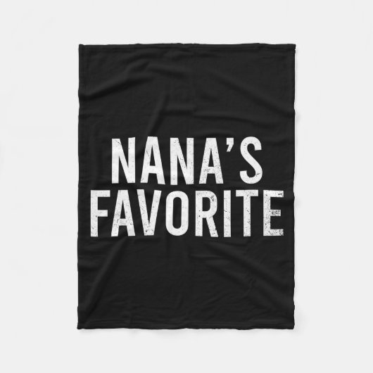 Nana's Favorite Family Baby Granhild Quote Fleece Deken (Voorkant)