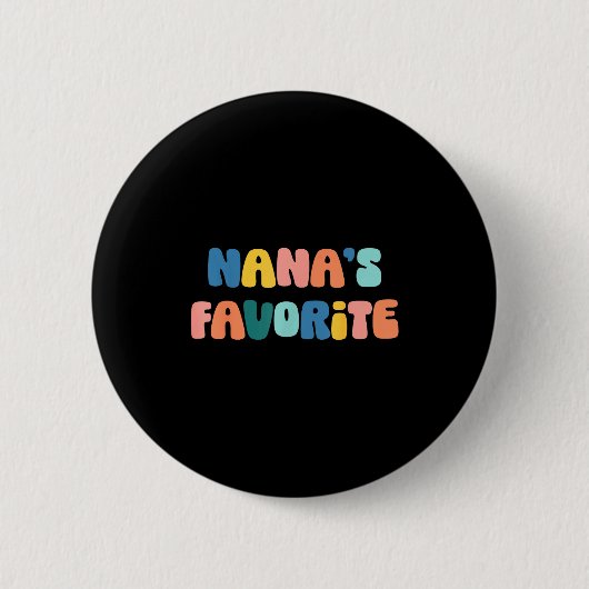 Nana's Favorite Mother's Day Grandma  Ronde Button 5,7 Cm (Voorkant)