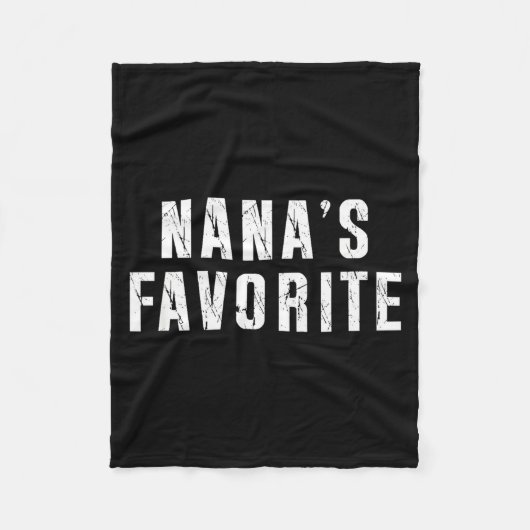 Nana's Favorite T Funny Grandma Grandparent Granhi Fleece Deken (Voorkant)