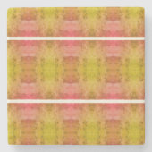 Nana's hart (roze en geel) stenen onderzetter (Voorkant)