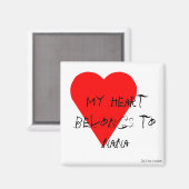 Nana's hartmagneet magneet (Voorkant / Achterkant)