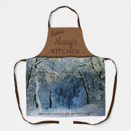 Nana's Hot Chocolate Snow All-Over Print Schort