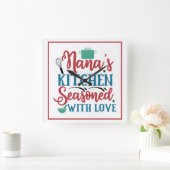 Nana's Keuken Doorspekt met Liefde Vierkante Klok (Huis)