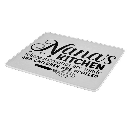 Nana's keuken glas snijplank (Hoek)