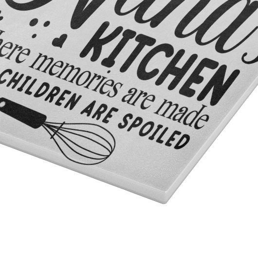 Nana's keuken glas snijplank (Hoek)