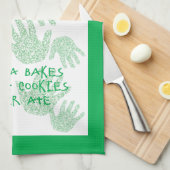 Nana's keuken Groene oma-cadeau Theedoek (Quarter Fold)