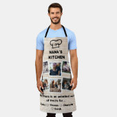 Nana's Keuken Met Custom 6 Foto's & Namen Schort (Gedragen)