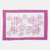 Nana's keuken Orchidee Paars Grandmoeder gift Theedoek (Horizontaal)