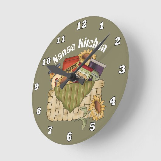 Nanas Kitchen: een leuke voedselmuurklok Ronde Klok (Hoek)