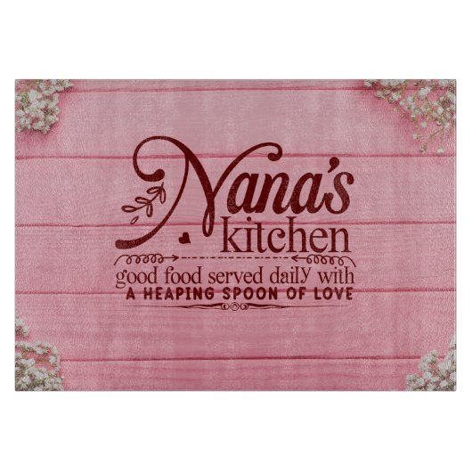 Nana's Kitchen Goed eten dagelijks geserveerd met  Snijplank (Voorkant)
