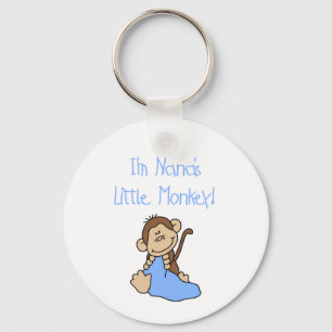 Nana's kleine aap - Blauwe hemden en cadeautjes Sleutelhanger