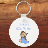 Nana's kleine aap - Blauwe hemden en cadeautjes Sleutelhanger (Voorkant)