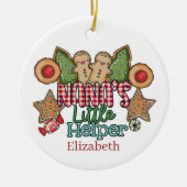 Nana's kleine helper voegt naambericht toe keramisch ornament (Voorkant)