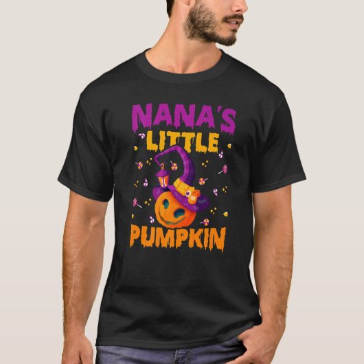 Nana's kleine pompoen Halloween Costume Witch Pump T-shirt (Voorkant)