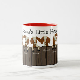 Nanas Little Herd of 6 Goats Tweekleurige Koffiemok