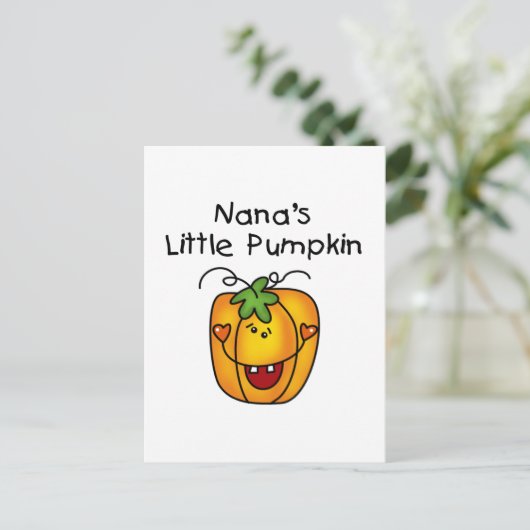 Nana's Little Pumpkin T-shirts en Gifts Briefkaart (Staand voorkant)