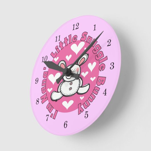 Nana's Little Snuggle Bunny Ronde Klok (Hoek)