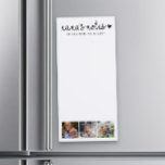 Nana's Notes Photo Collage Family Magnetisch Notitieblok<br><div class="desc">Moderne magnetisch notepad met 3 foto's van groots kinder,  typografische script 'nana's notes' en een naam of tekst van je keuze. Perfect als cadeau voor grootmoeders.</div>