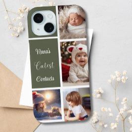 Nana's Schattigee contacten 4 Fotocollage Groen iPhone 15 Case
