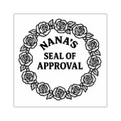Nana's Seal of Approval Roos Krans Rubberstempel (Afrduk)