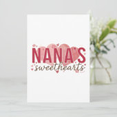 Nana's Sweethearts Birthday Invitation Kaart (Staand voorkant)