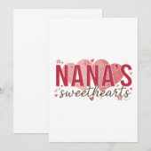 Nana's Sweethearts Birthday Invitation Kaart (Voorkant / Achterkant)