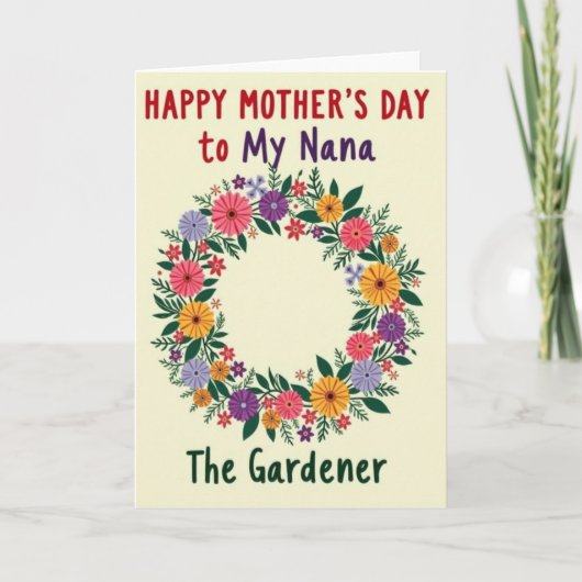 Nanas Tuinman Moederdag kaart (Voorkant)