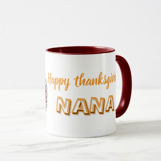Nana's Turkey chef's pie Thanksgiving Mug Mok (Voorkant rechts)