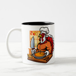 Nana's Turkey Thanksgiving Mug Tweekleurige Koffiemok