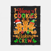 Nana's Xmas Cookie Baking Crew Funny Baker Gingerb Fleece Deken (Voorkant)