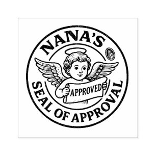 Nana's zegel van goedkeuring Cherub Katholiek Rubberstempel
