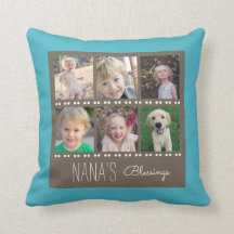 Nana's Zegeningen Fotocollage Teal en Bruin
