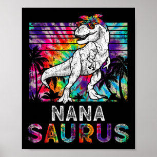 Nanasaurus Dinosaur Nana Saurus Familie Matching T Poster