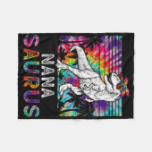 Nanasaurus Dinosaur Nana Saurus familie overeenkom Fleece Deken (Voorkant (Horizontaal))