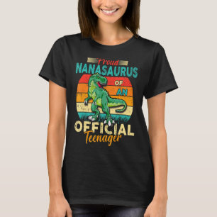 Nanasaurus Dinosaur T Rex Officiële Tiener 13 Ja T-shirt