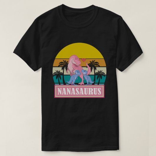 NANASAURUS Dinosaur T-Rex vaderdag T-shirt (Design voorkant)