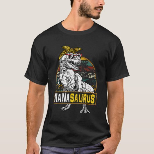 Nanasaurus Leopard Rex Dinosaur Nana Saurus T-shirt (Voorkant)