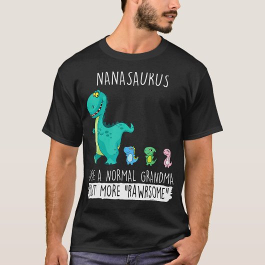 Nanasaurus Rex Dinosaur Nana Grandma Moederdag T-shirt (Voorkant)