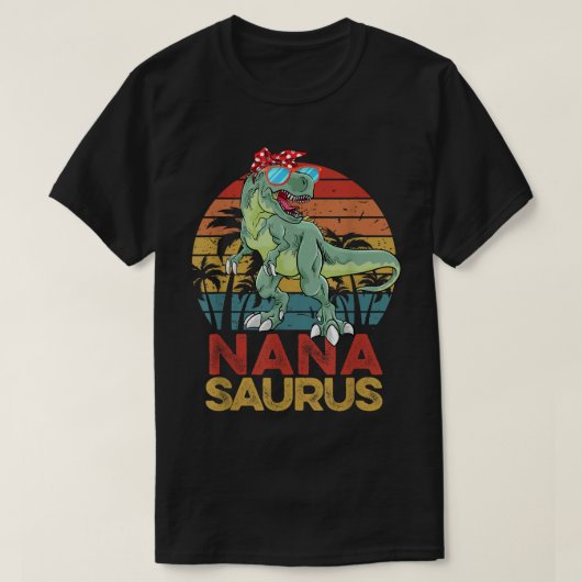 Nanasaurus T Rex Dinosaur Funny  Nana Sauru T-shirt (Design voorkant)