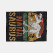 Nanasaurus t Rex Dinosaurus Nana Saurus Moederdag Fleece Deken (Voorkant (Horizontaal))