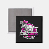 Nanasaurus T-rex Matching Funny Grandma Saurus Din Magneet (Voorkant / Achterkant)