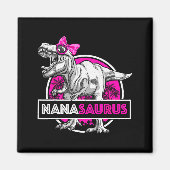 Nanasaurus T-rex Matching Funny Grandma Saurus Din Magneet (Voorkant)