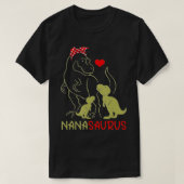 Nanasaurus T Rex Nana Saurus Dinosaur Vrouwen Mam  T-shirt (Design voorkant)