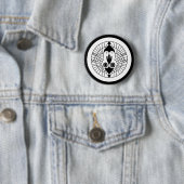 Nanbu kraanvogel ronde button 5,7 cm (In situ)