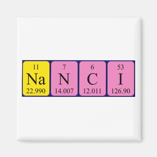 Nanci periodieke lijstnaam magnet (Voorkant)