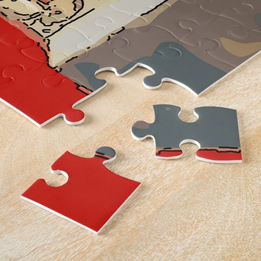 Nancy aan het raam met bloemen legpuzzel (Zijkant)