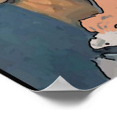 Nancy am ontbijt mit Flowersl, Matisse Art Poster (Hoek)