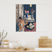 Nancy am ontbijt mit Flowersl, Matisse Art Poster (Keuken)
